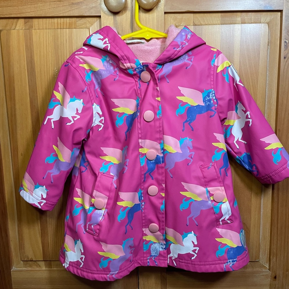 Hatley Unicorn Print Pink Kids Jacket
